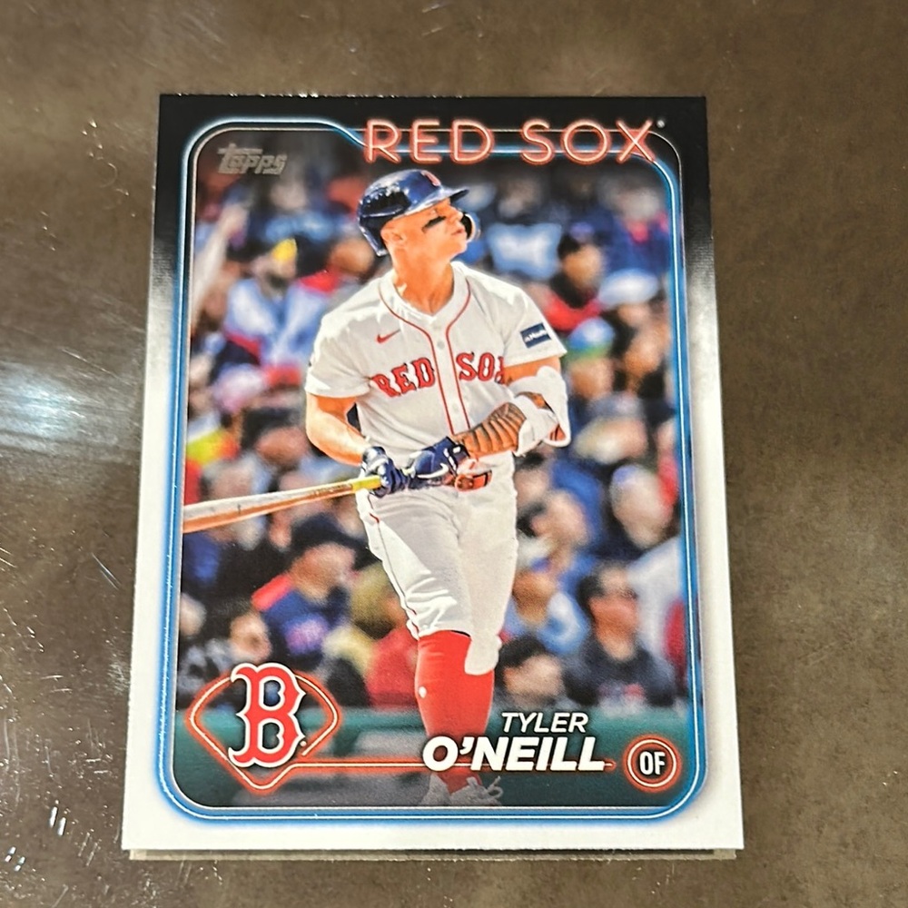 Topps Red and White Red Sox Card